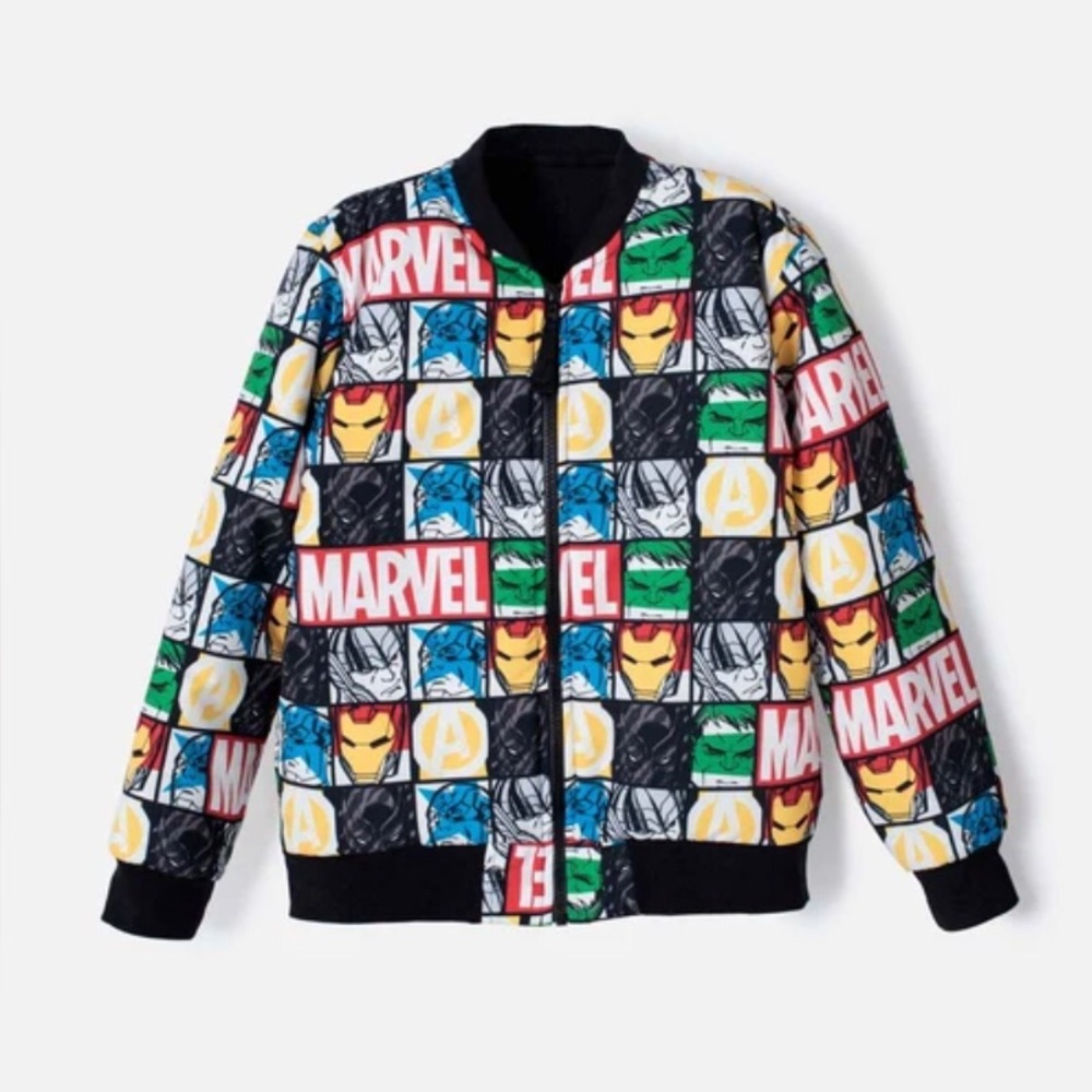 Marvel Kids Multicolor Superhero Bomber Jacket
